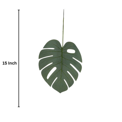Monstera Leaf Stick 15" Light Green  (Pack of 10)