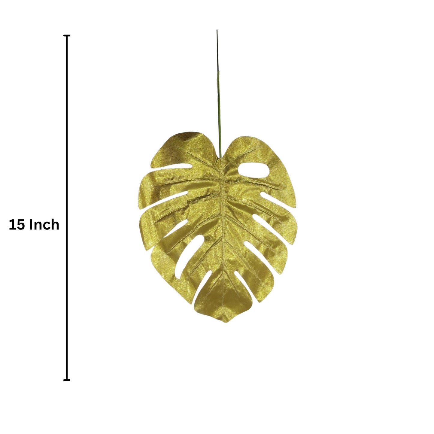 Monstera Leaf Stick 15" Golden (Pack of 10)