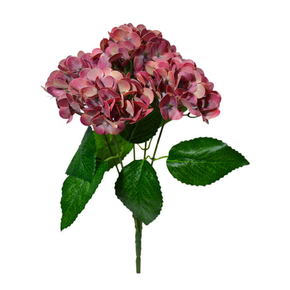 Bunch PU Hydrangea 5 Stick 44' Light Mehroon (Pack of 5)