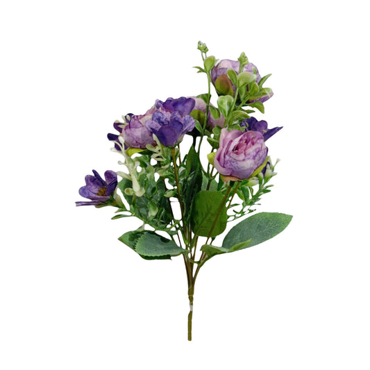 Peony Blooms Flower Bunch 30cm Purple (Pack of 5)