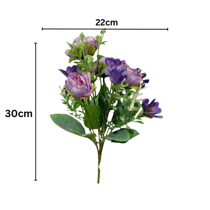 Peony Blooms Flower Bunch 30cm Purple (Pack of 5)