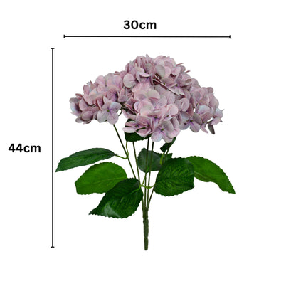 Bunch PU Hydrangea 5 Stick 44' Lavender (Pack of 5)