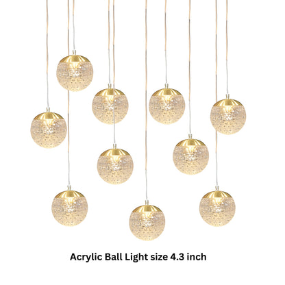 Hanging light Acryliclic Ball 11" (set of 10 Pcs)