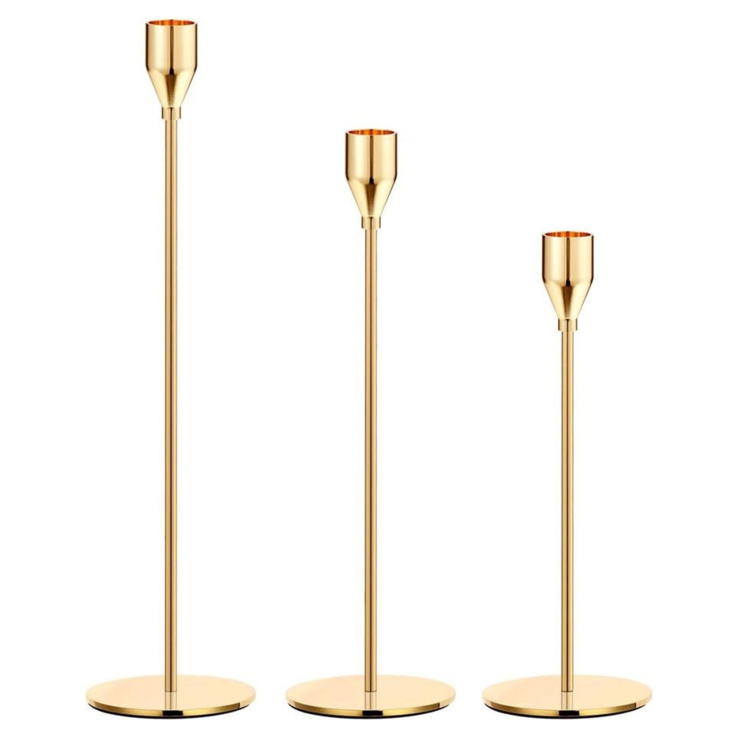 Gold Metal Taper Candle Holders Candlestick Holders