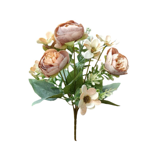 Peony Blooms Flower Bunch 30cm Onion Pink (Pack of 5)