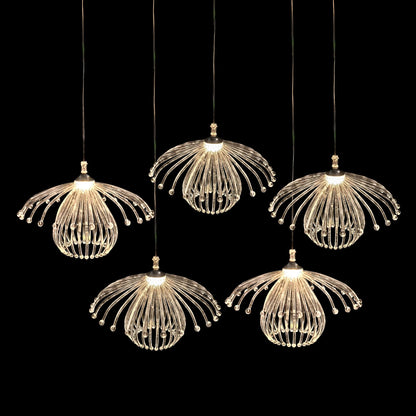 Hanging Acryliclic Mushroom Light Set of 5