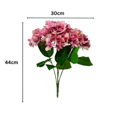 Bunch PU Hydrangea 5 Stick 44' Magenta (Pack of 5)