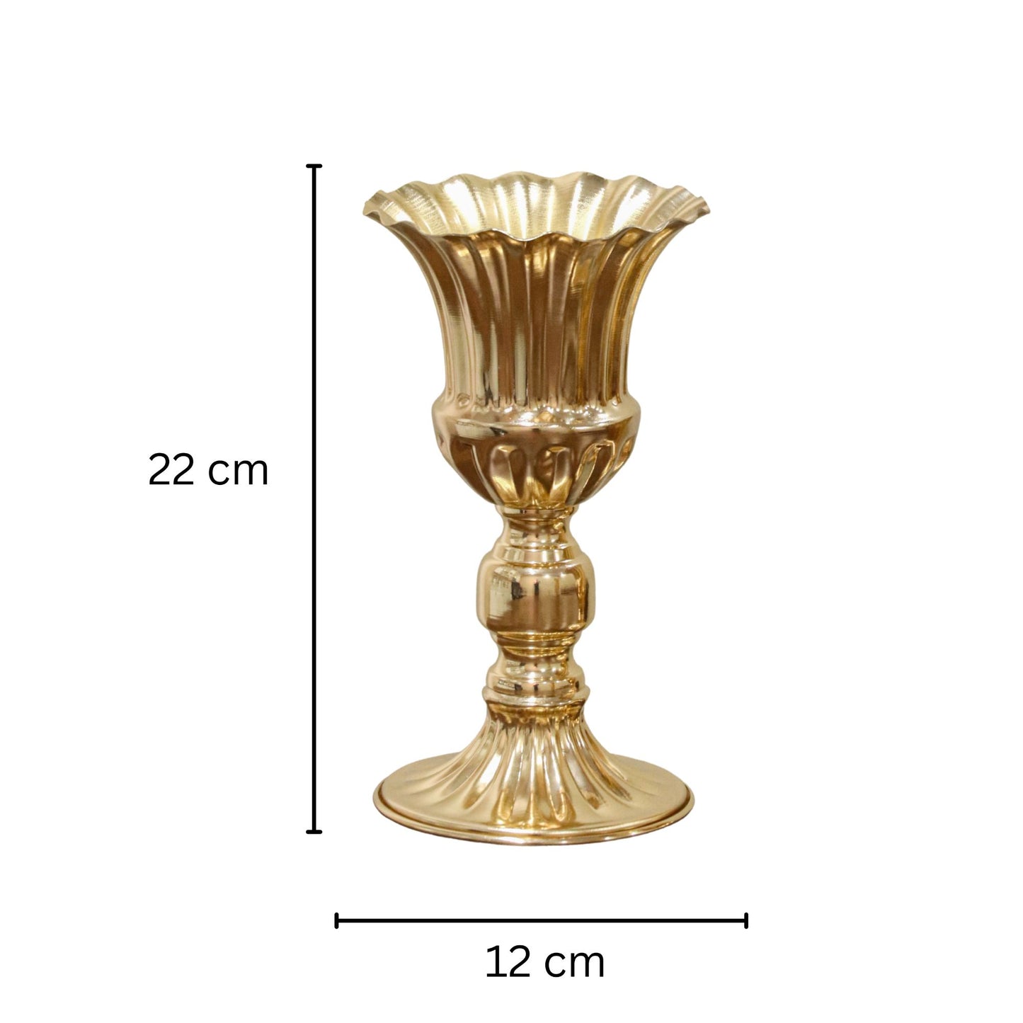 Gold Trumpet Vase (22.2cm)