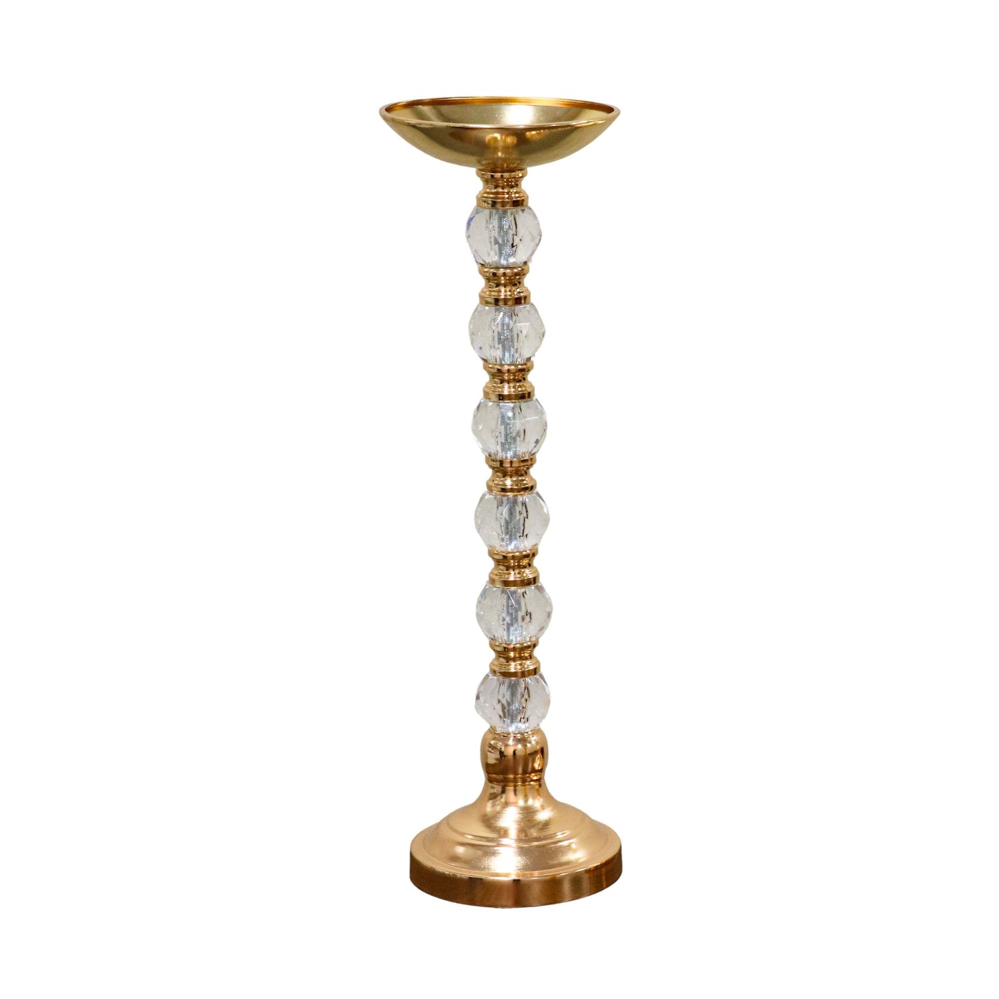 Gold Stacked Crystal Globe Stand (50cm)