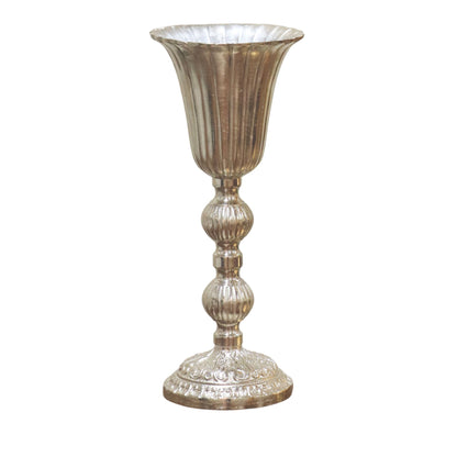 Silver Metallic Floral Stand (32*15.5cm)