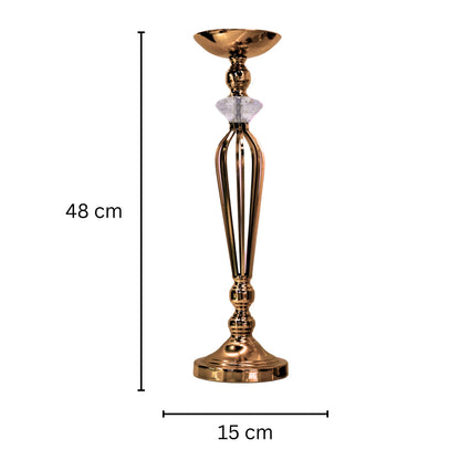 Twisted Cage Gold Floral Stand (57cm)