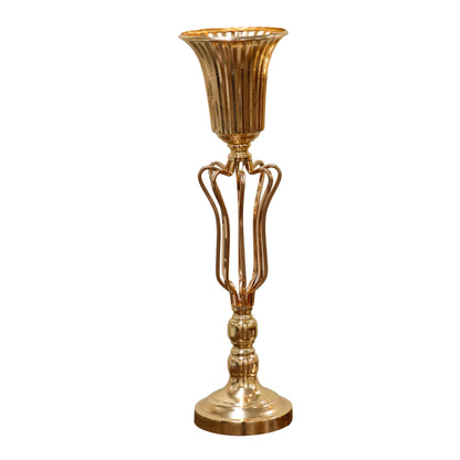Gold Curved Cage Floral Stand (54cm)