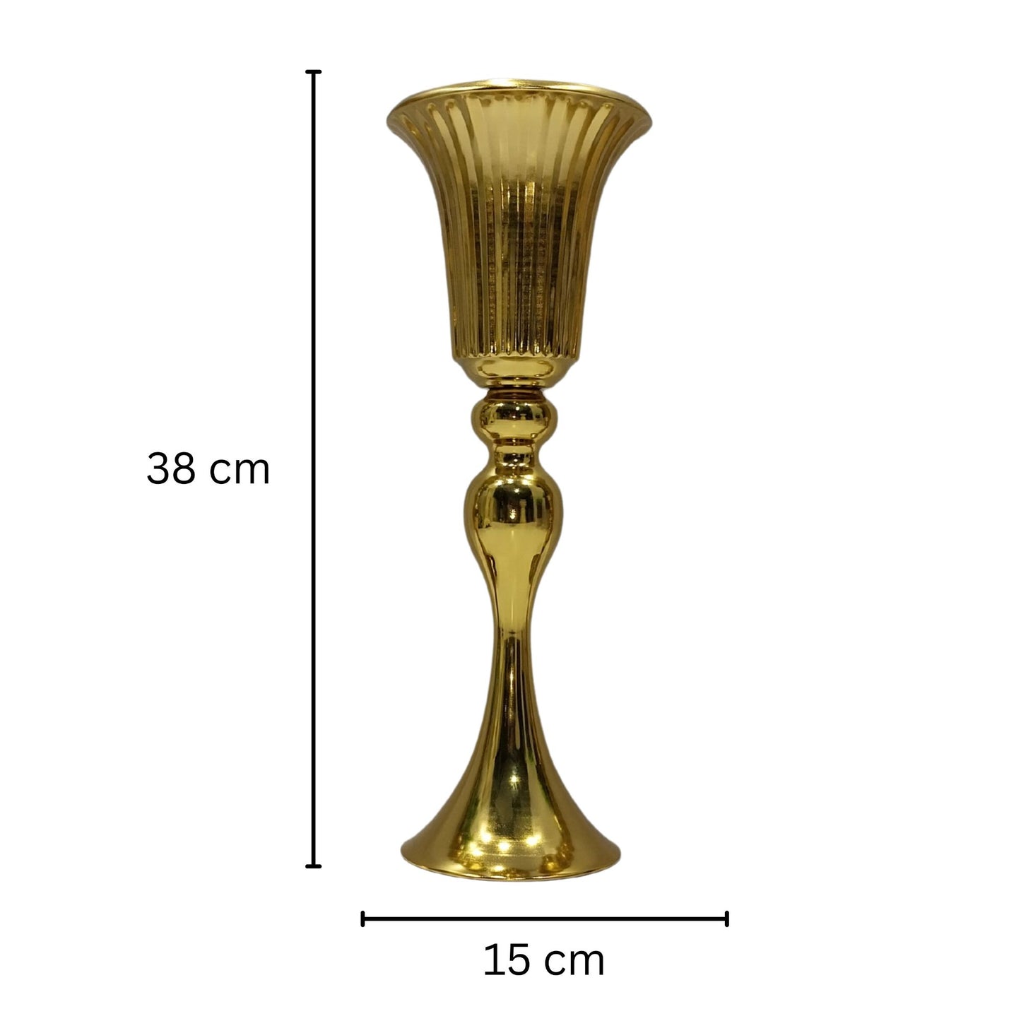 Ribbed Gold Metallic Centerpiece (38cm)
