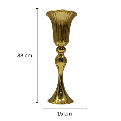 Ribbed Gold Metallic Centerpiece (38cm)