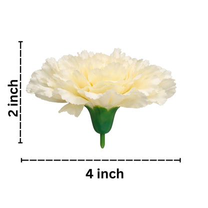Off White Orange Big Carnation (Pack of 200)