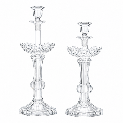 Luxury Crystal Glass Candlestick Set For Weddings & Dinner Tables