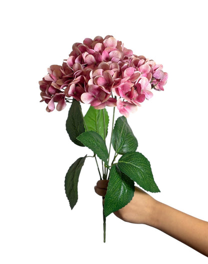 Bunch PU Hydrangea 5 Stick 44' Magenta (Pack of 5)