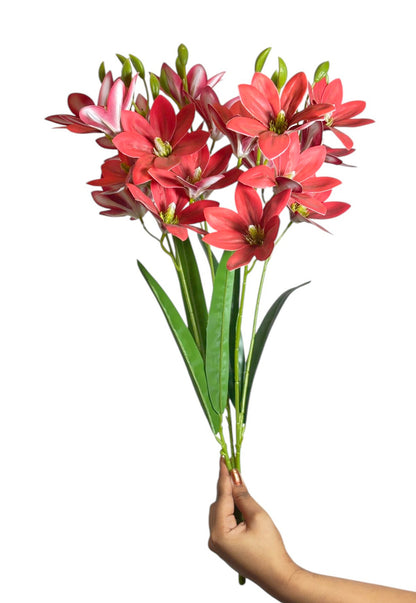 Bunch PU Lotus 5 Stick 56cm Red (Pack of 5)