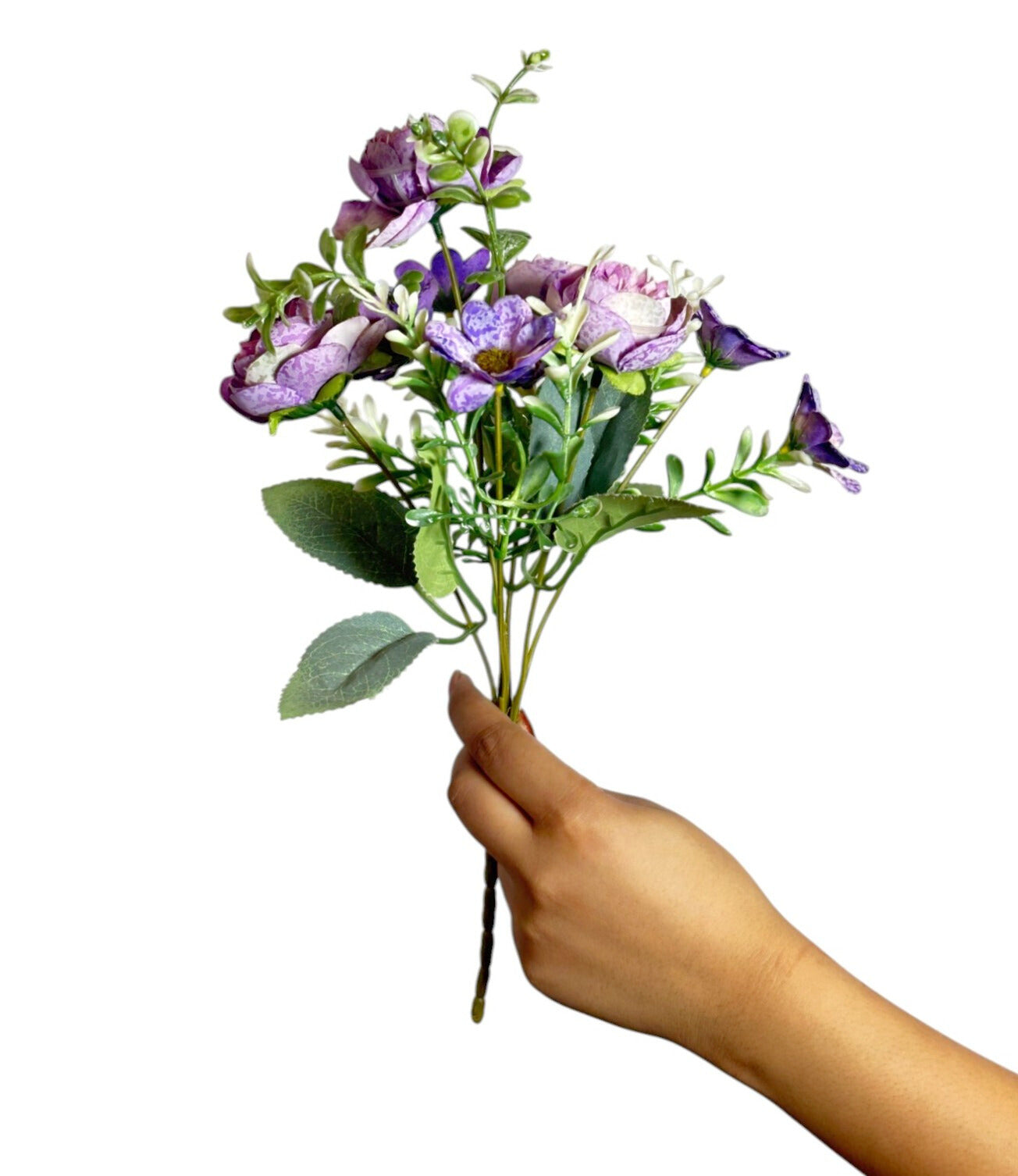 Peony Blooms Flower Bunch 30cm Purple (Pack of 5)