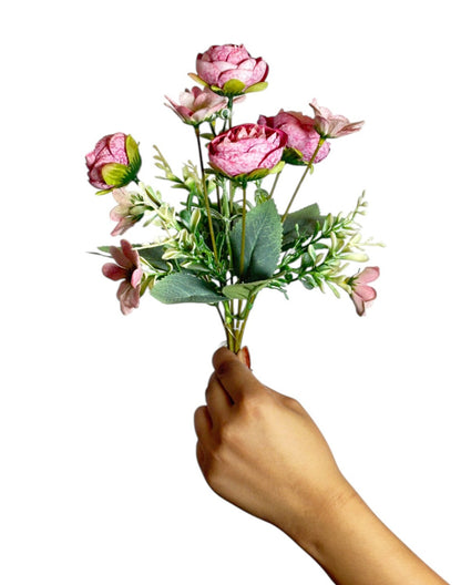 Peony Blooms Flower Bunch 30cm Light Pink (Pack of 5)