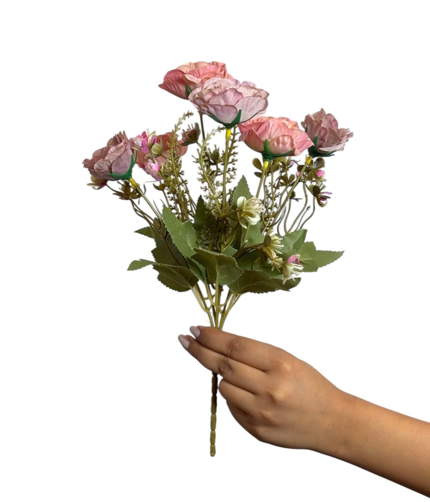 Peony Flowers Bouquet 30cm Pink Brown (Pack of 5)