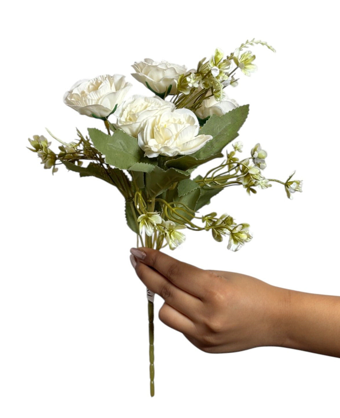 Peony Flowers Bouquet 30cm Off White (Pack of 5)