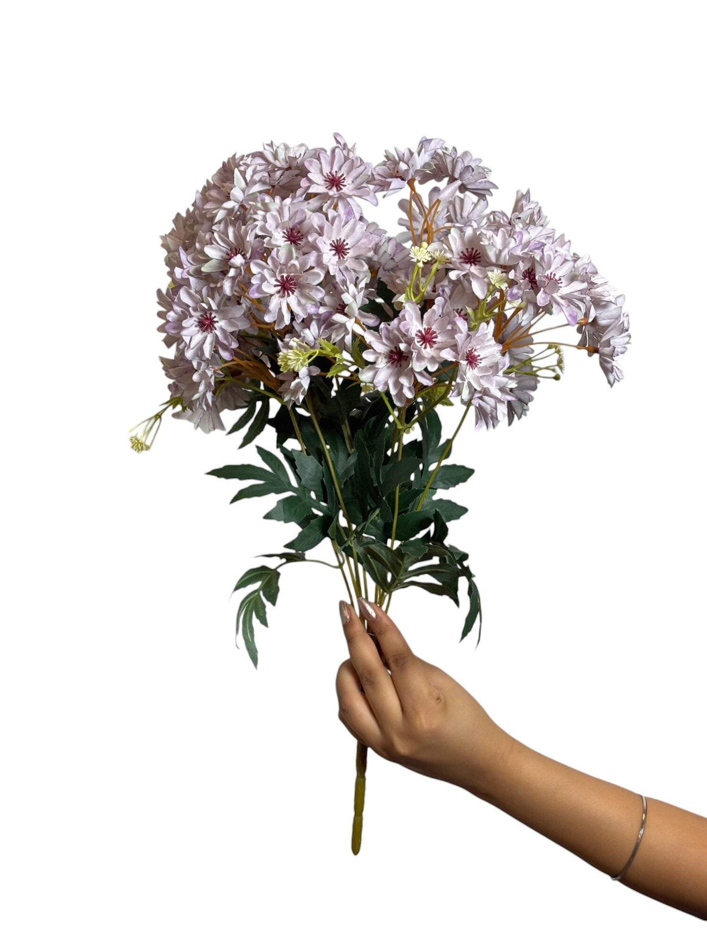 Chrysanthemum Flower Bunch 48cm Lavender (Pack of 5)