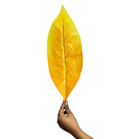 Badam Leaf 21" x 6" Orange Yellow (Pack of 10)