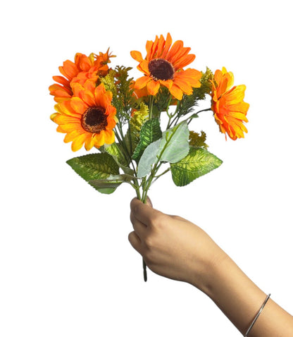 Bunch Sunflower 7Stick 12.5" Yellow (Pack of 5)