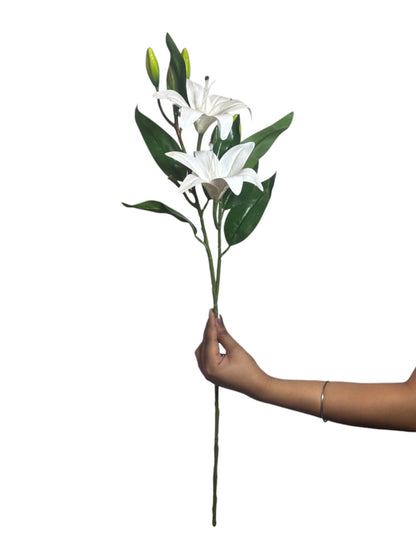Lily Stick 3 Head 32" Off White (Pack of 10)