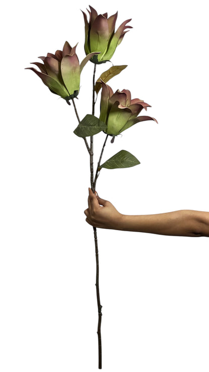 Protea Stick 3 Head 107cm Green Brown (Pack of 10)