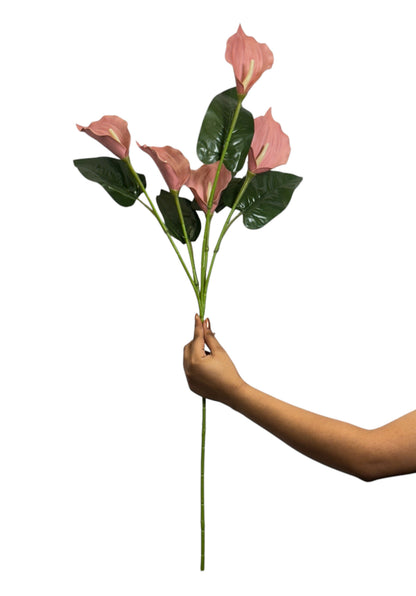 Cala Lily Stick 5 Head 34" Onion Pink (Pack of 10)