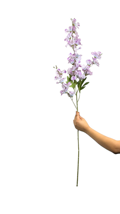 Spring Delphinium Flower Stick 3 Head 100cm Light Purple (Pack of 10)