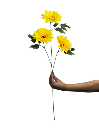 SUNFLOWER STICK 3 HEAD 29" D/s YELLOW ORANGE